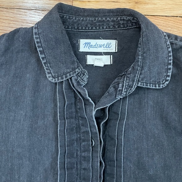 MADEWELL Charcoal Chambray Tuxedo Buttondown Shirt - Picture 7 of 15